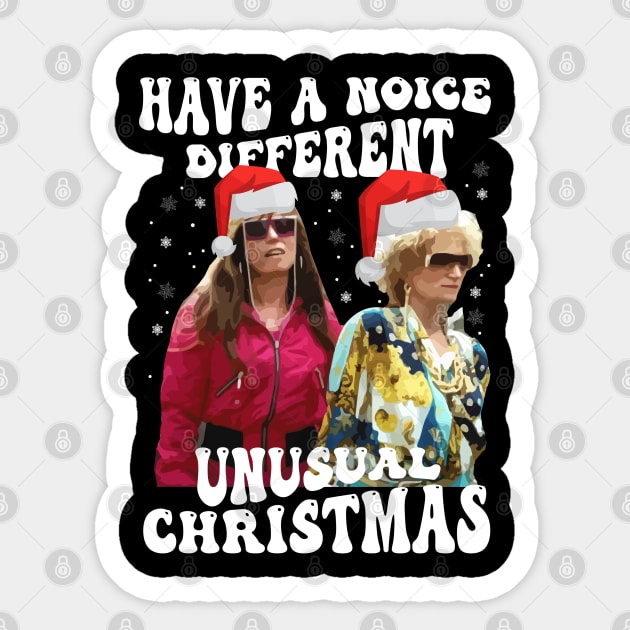 Funny Christmas Kath And Kim Have A Noice Christmas Sticker by Chea Shepherd